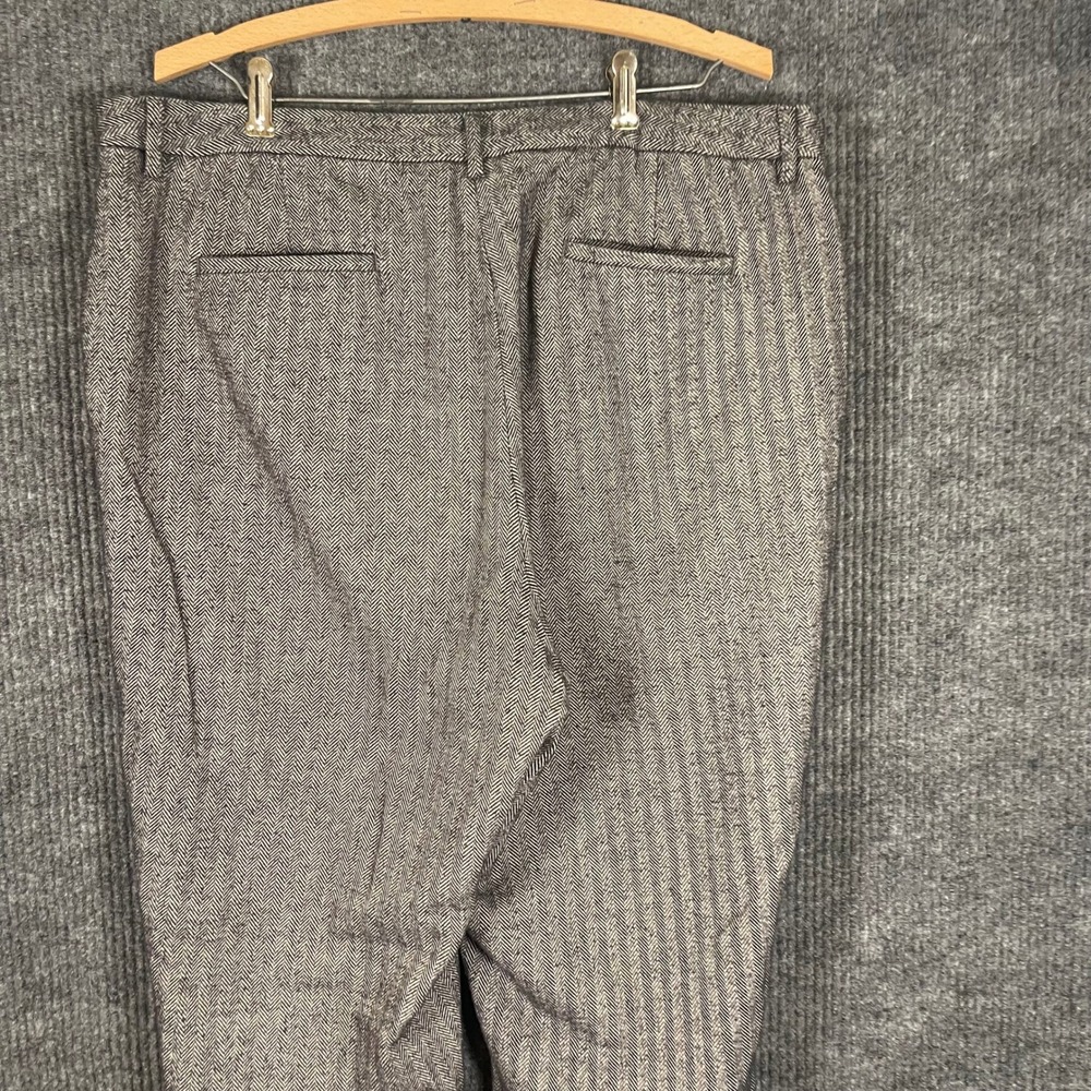 LL Bean Herringbone Dress Pants Trousers Womens 16 Black White Classic Fit‎ - Picture 9 of 15